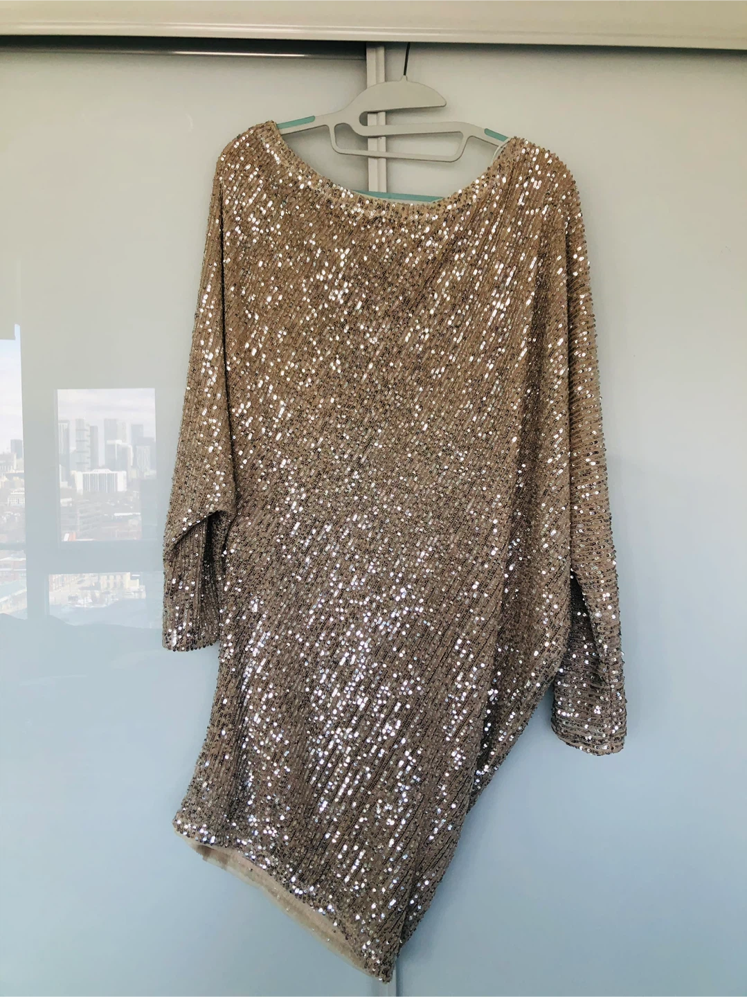 Style Rack Sequin, Off/Shoulder Tunic Top - Medium