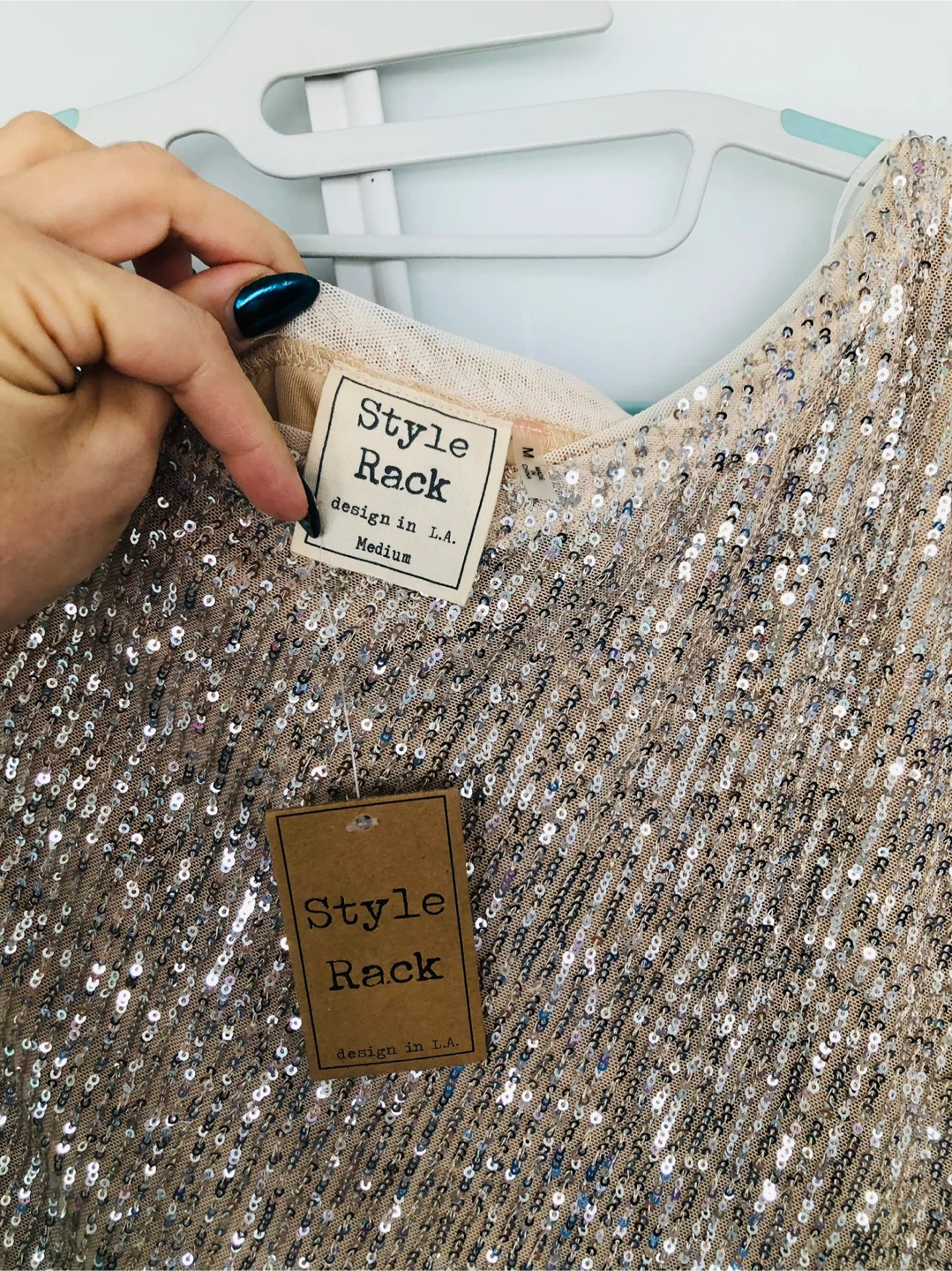 Style Rack Sequin, Off/Shoulder Tunic Top - Medium - photo 2