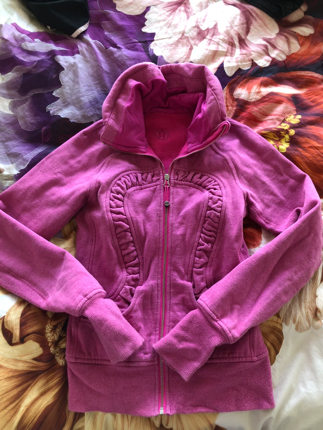 Lululemon Pink Ruffle Scuba Hoodie - photo 3