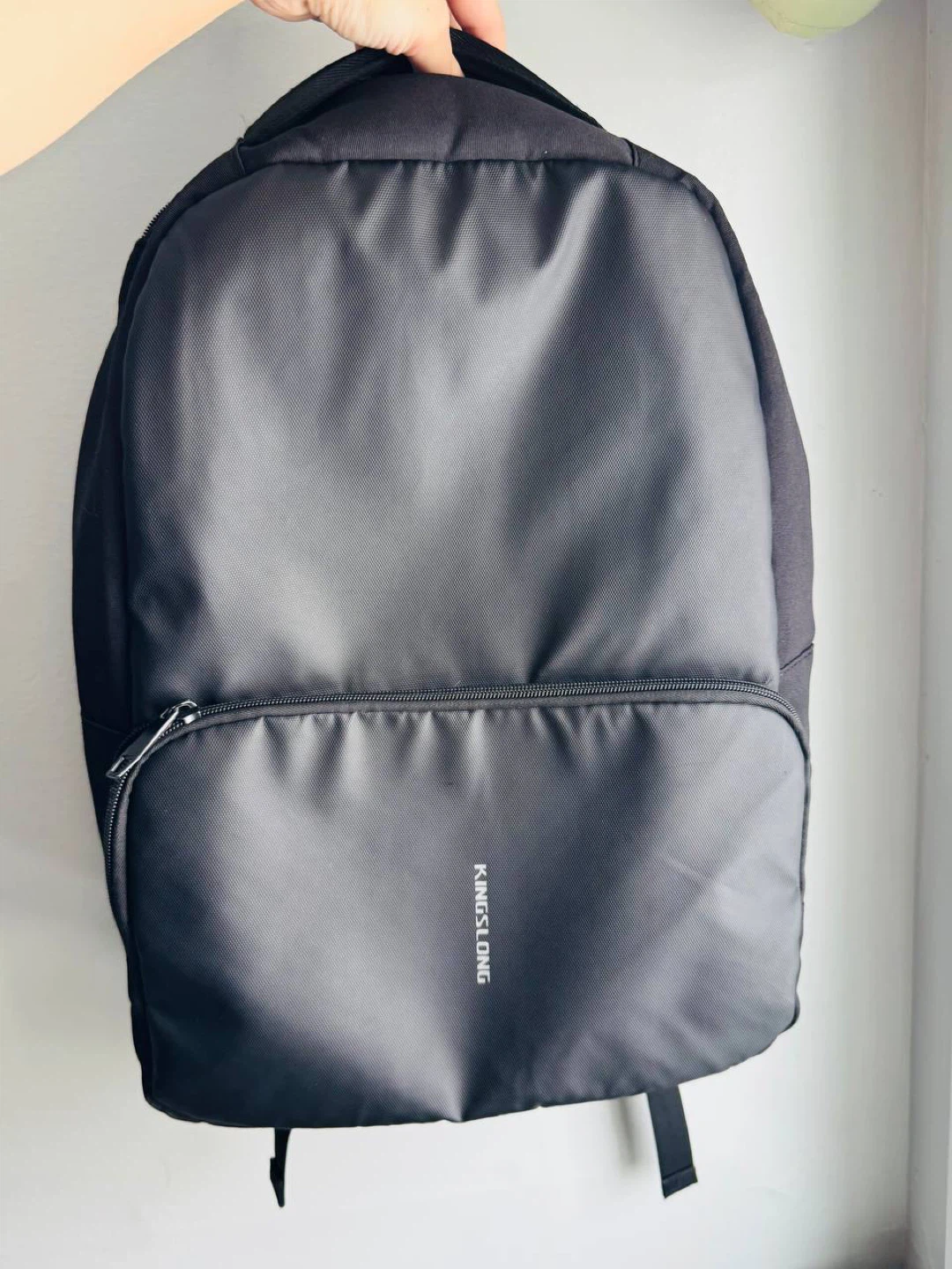 Black Backpack with USB Port