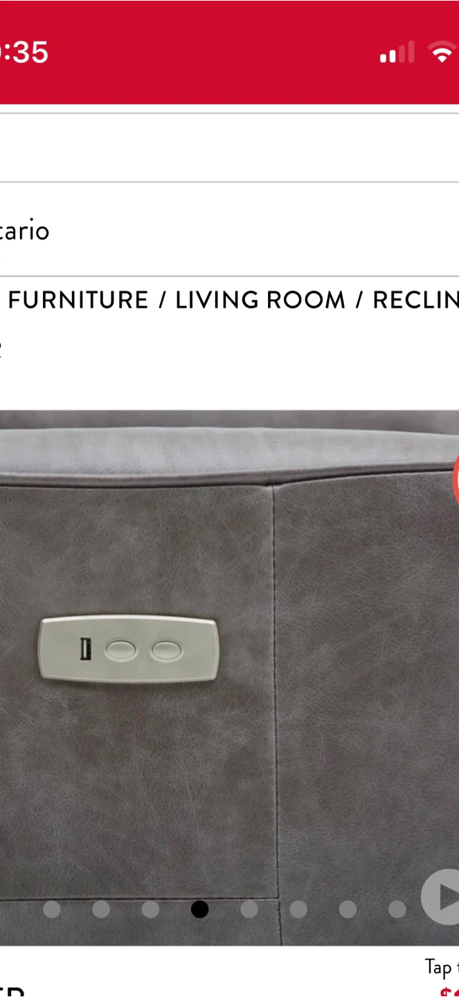 Modern Grey Leather Power Reclining Armchair with USB Port - photo 3