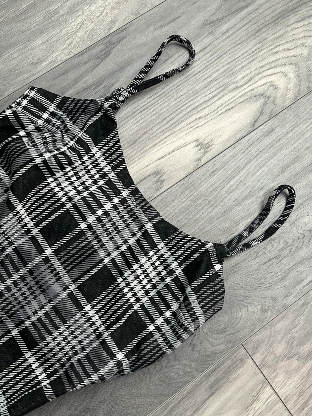 Black Plaid Mini Dress | Women - photo 2