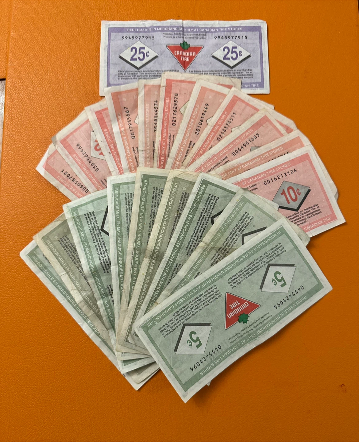 Collection of Canadian Tire Cash Bonus Coupons - photo 2