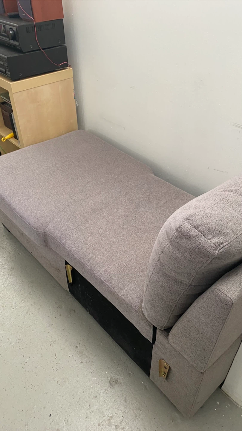 Grey Chaise Lounge with Storage - photo 2