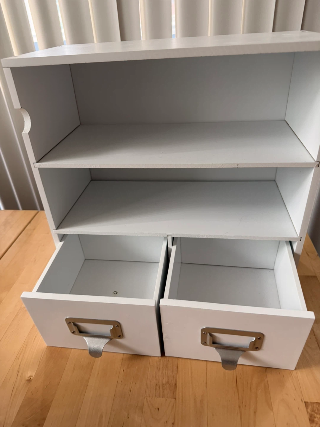 White 2-Drawer Organizer Shelf - photo 2