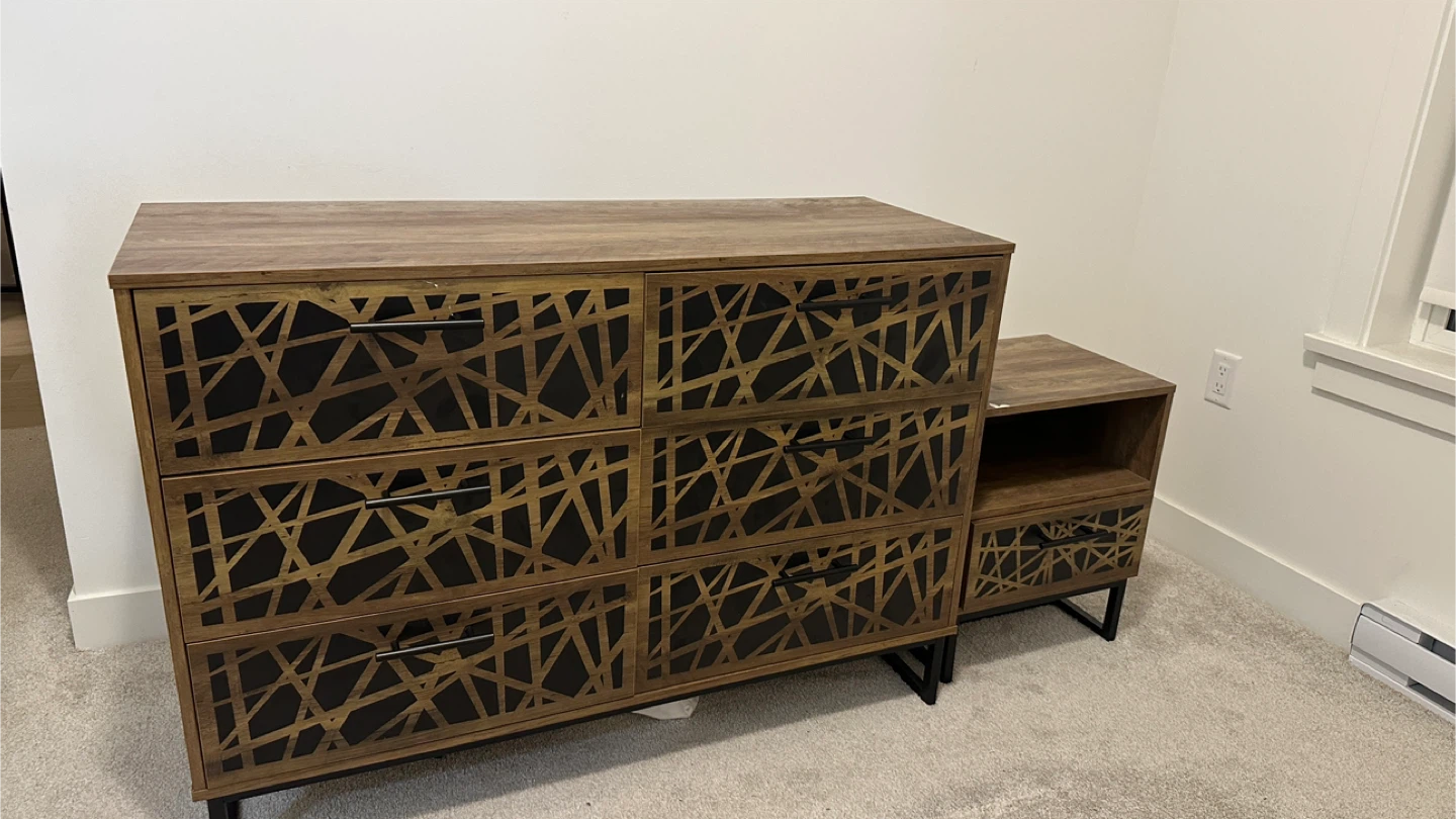 6-drawer chest and matching nightstand