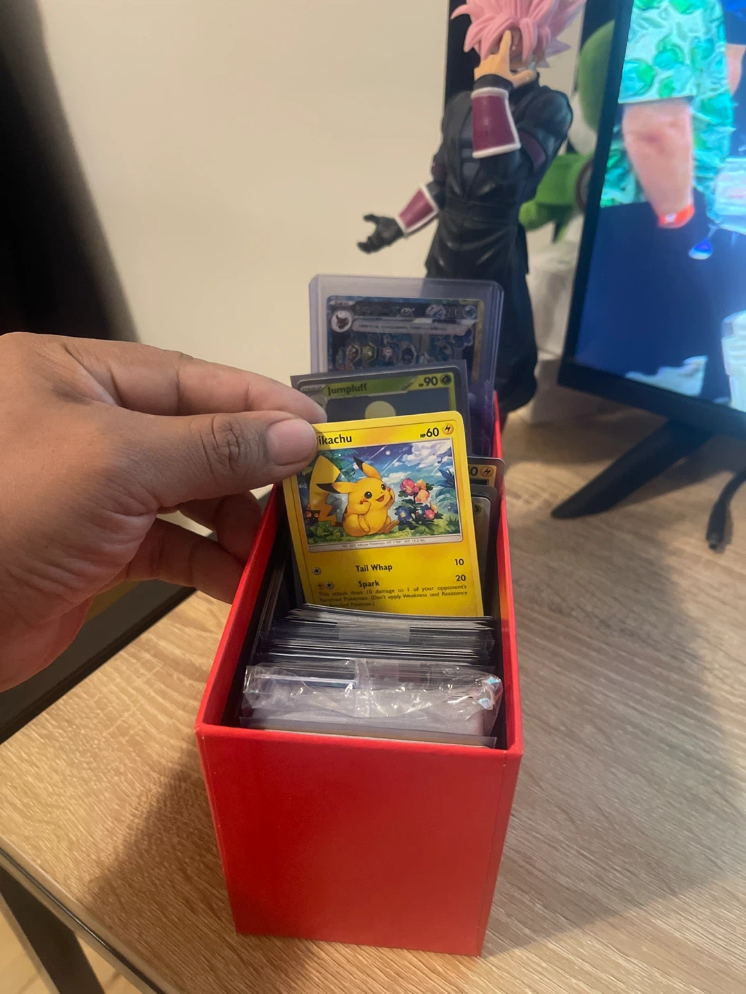 Red Card Storage Box with Assorted Trading Cards - photo 4