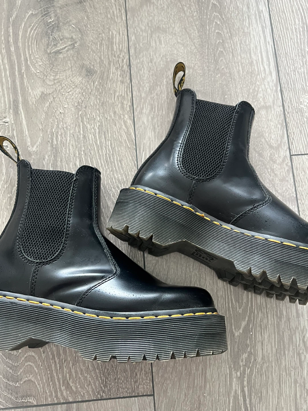 Dr. Martens Black Leather Chelsea  Boots (W7) - photo 2