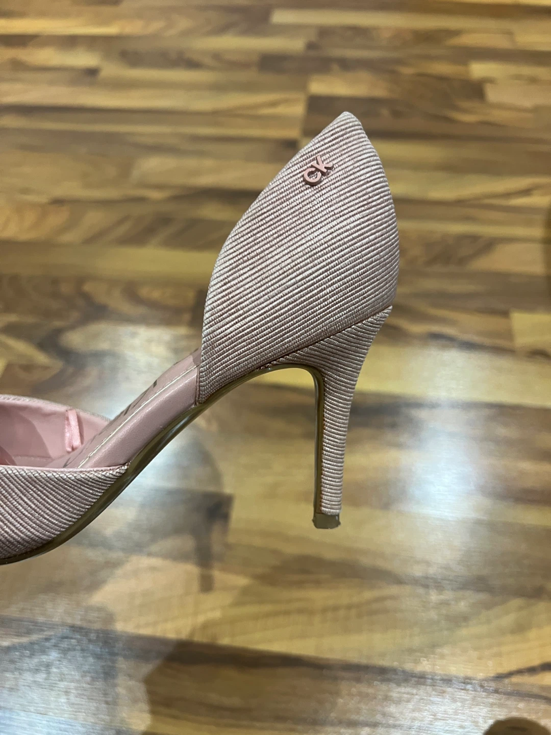 Calvin Klein Pink Striped D'Orsay Heels - photo 2