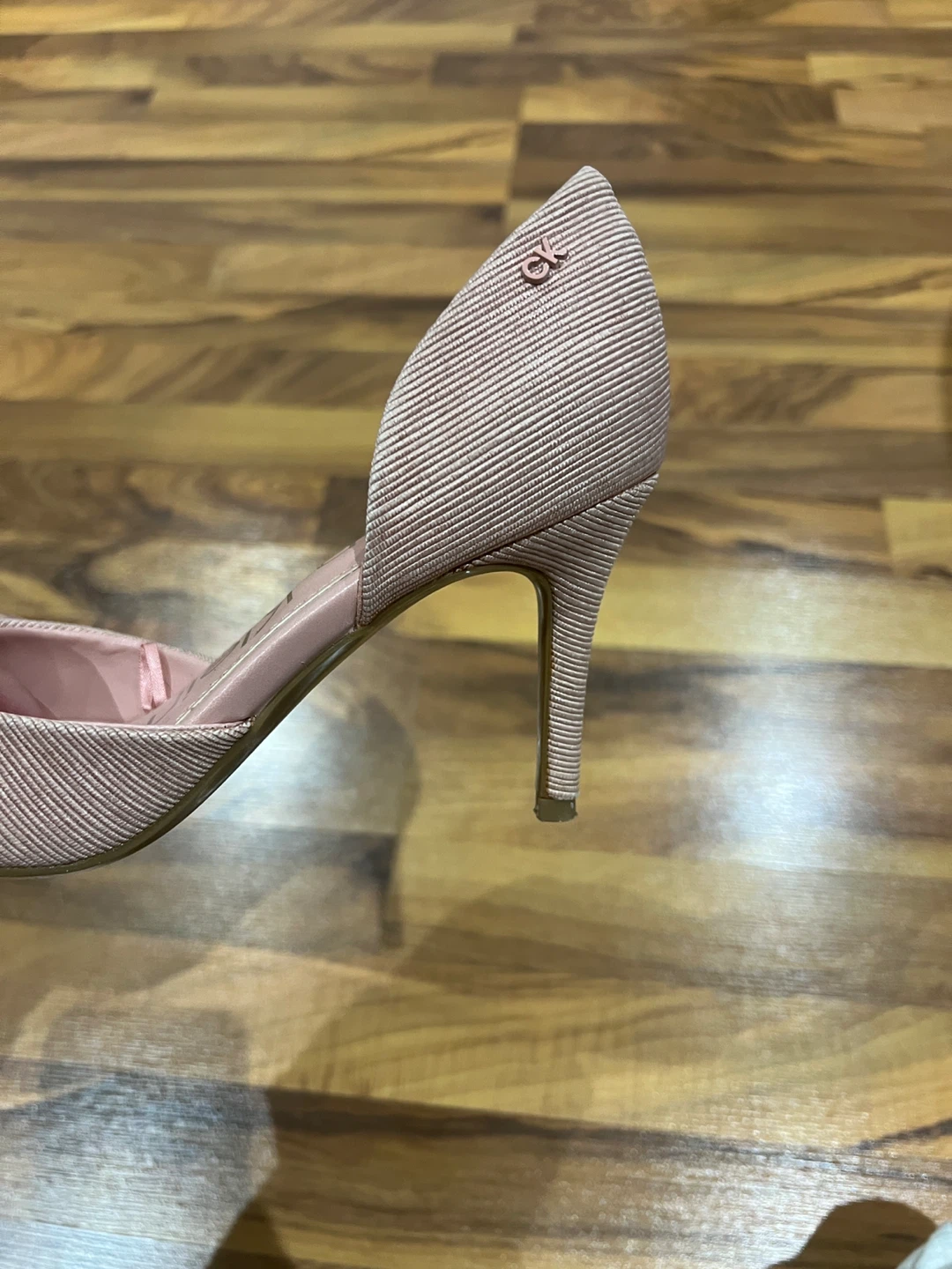 Calvin Klein Pink Striped D'Orsay Heels - photo 4