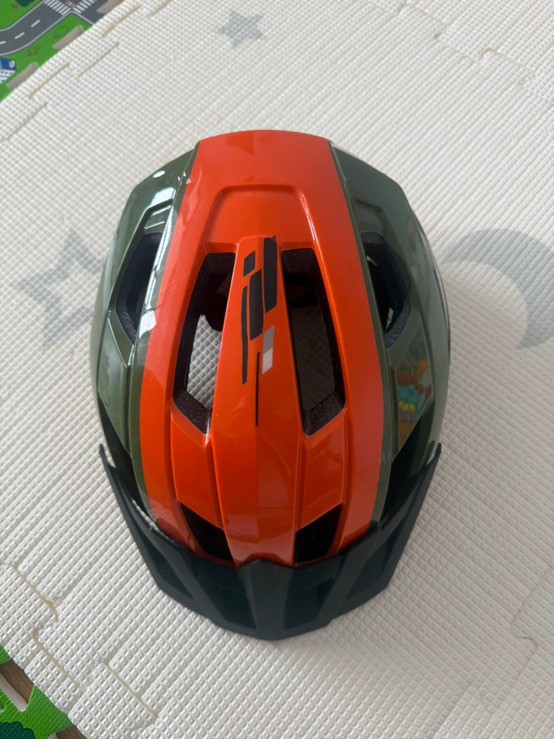 Raleigh Adult Cycling Helmet - Orange/Green
