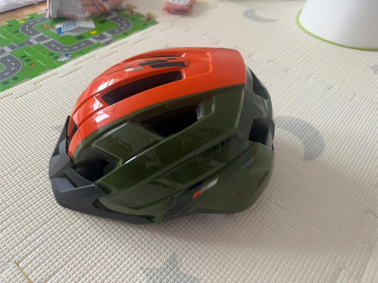 Raleigh Adult Cycling Helmet - Orange/Green - photo 2
