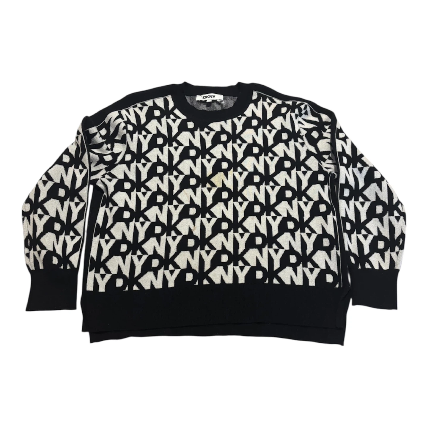 DKNY Women's All-Over Logo Knit Sweater