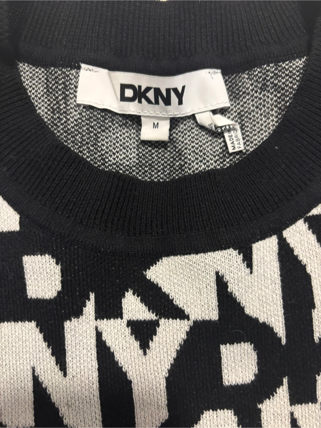 DKNY Women's All-Over Logo Knit Sweater - photo 3