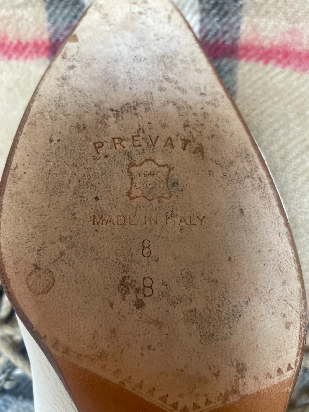PREVATA White Leather Loafer Heels Size 8 Made in Italy - photo 3