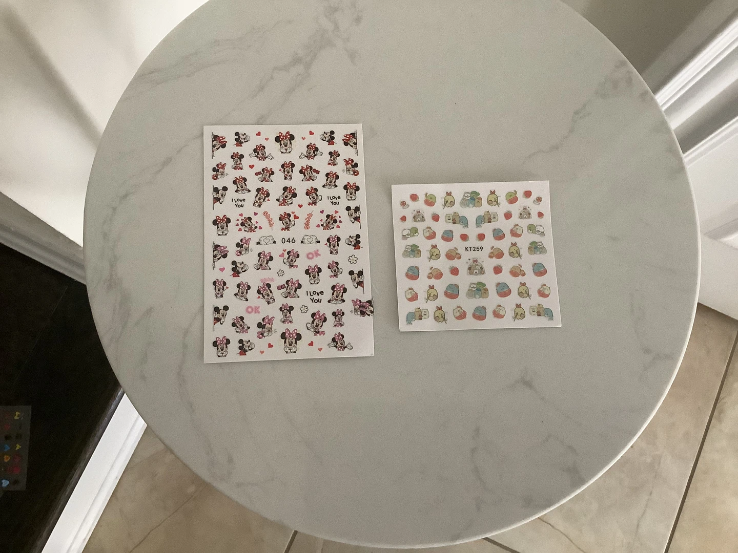 Minnie Mouse & Cute Animal Nail Art Stickers