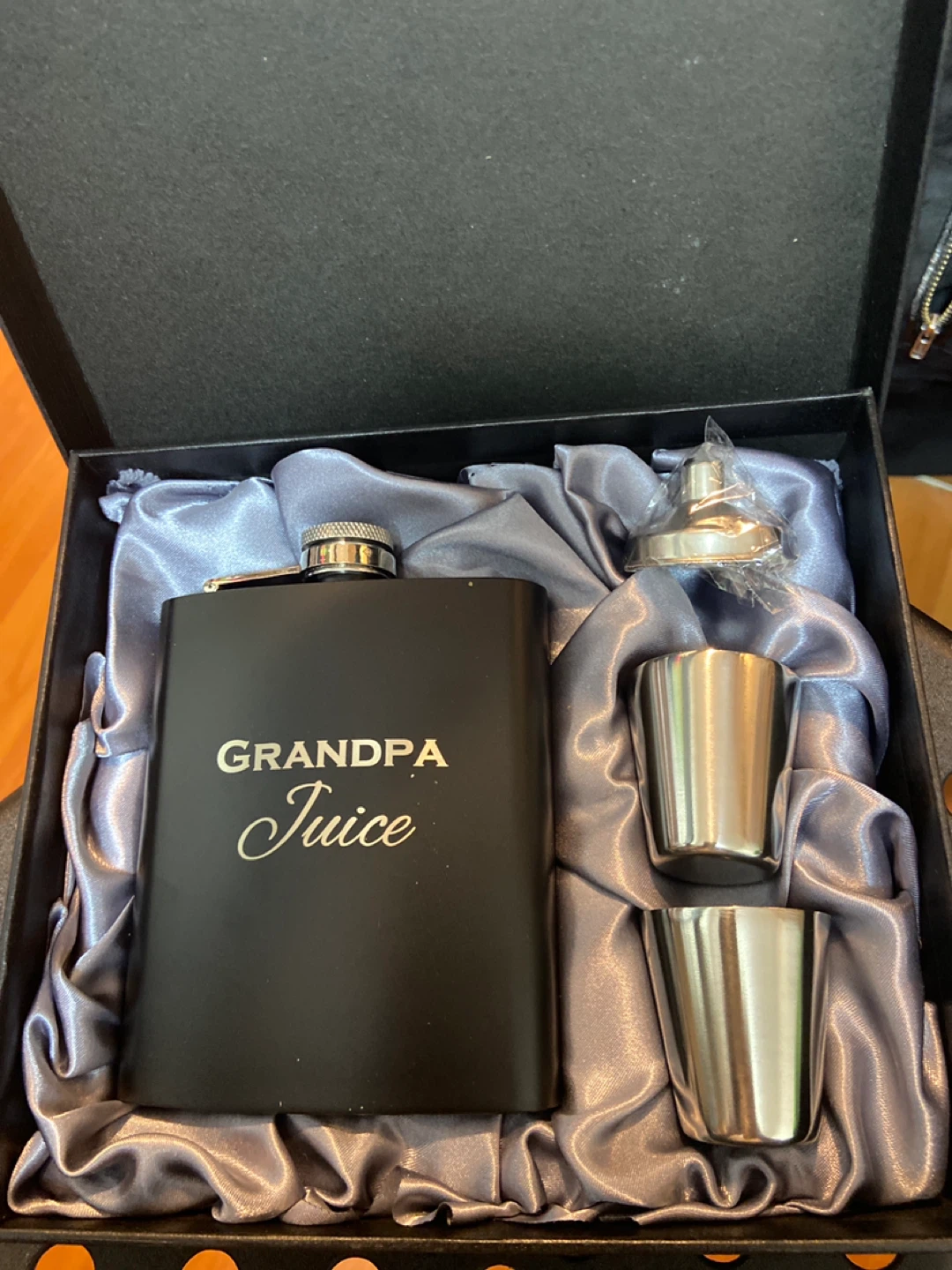 Grandpa Juice Flask and Shot Glass Set
