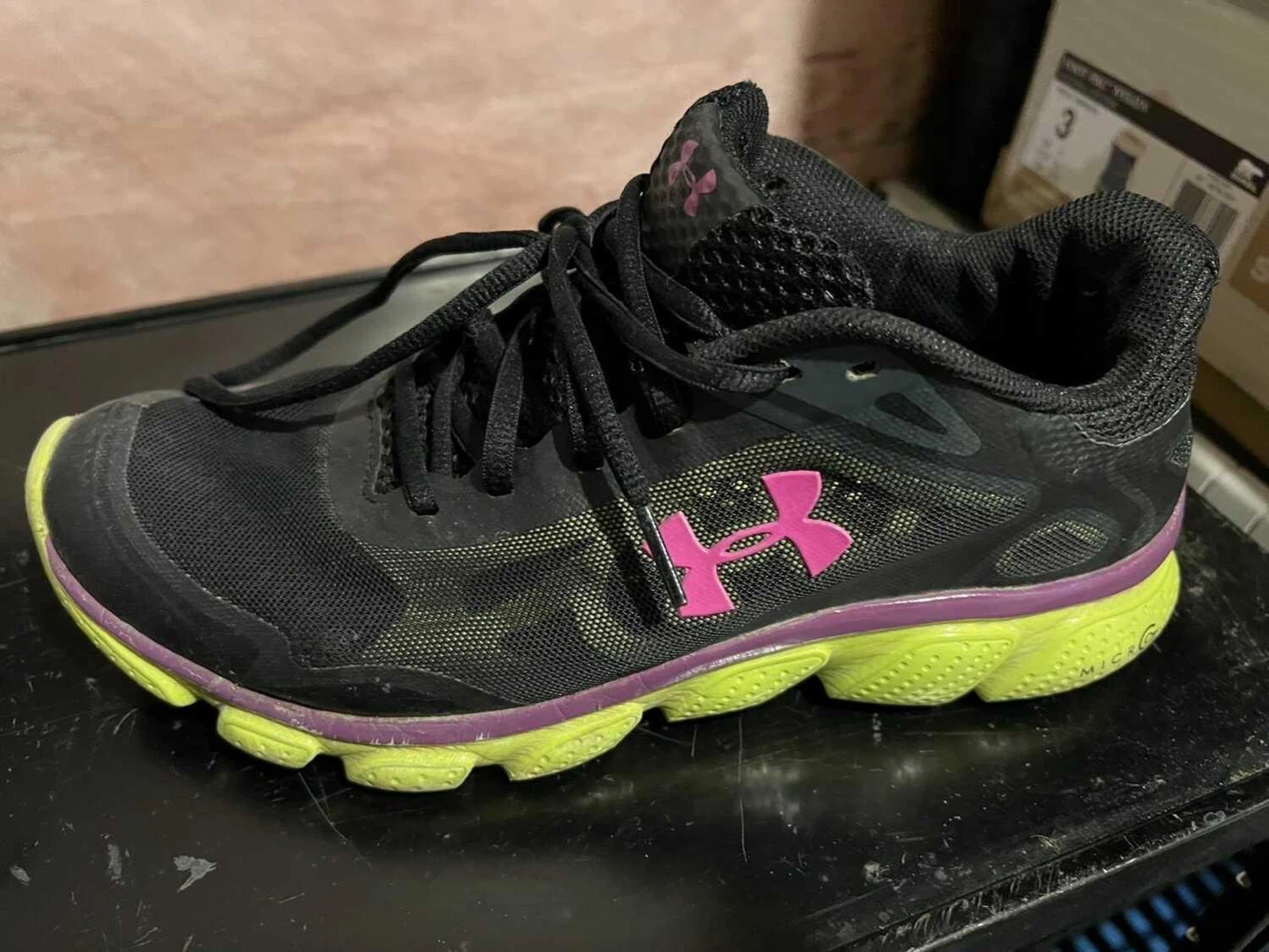 Under Armour Black Pink Running Shoes