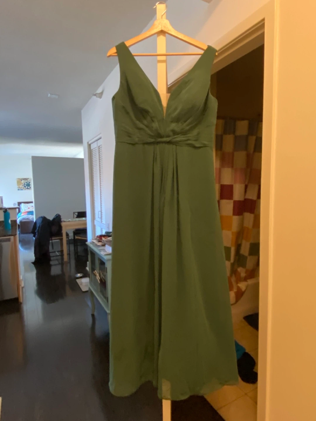 V-Neck Sleeveless Maxi Dress - Forest Green - photo 2
