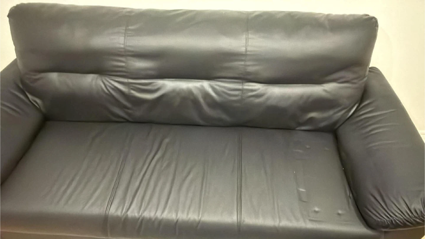 IKEA Faux leather 3 seater sofa - photo 3