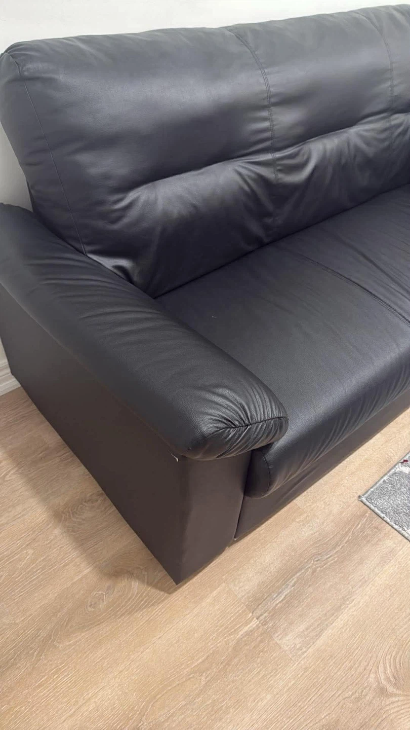 IKEA Faux leather 3 seater sofa - photo 2