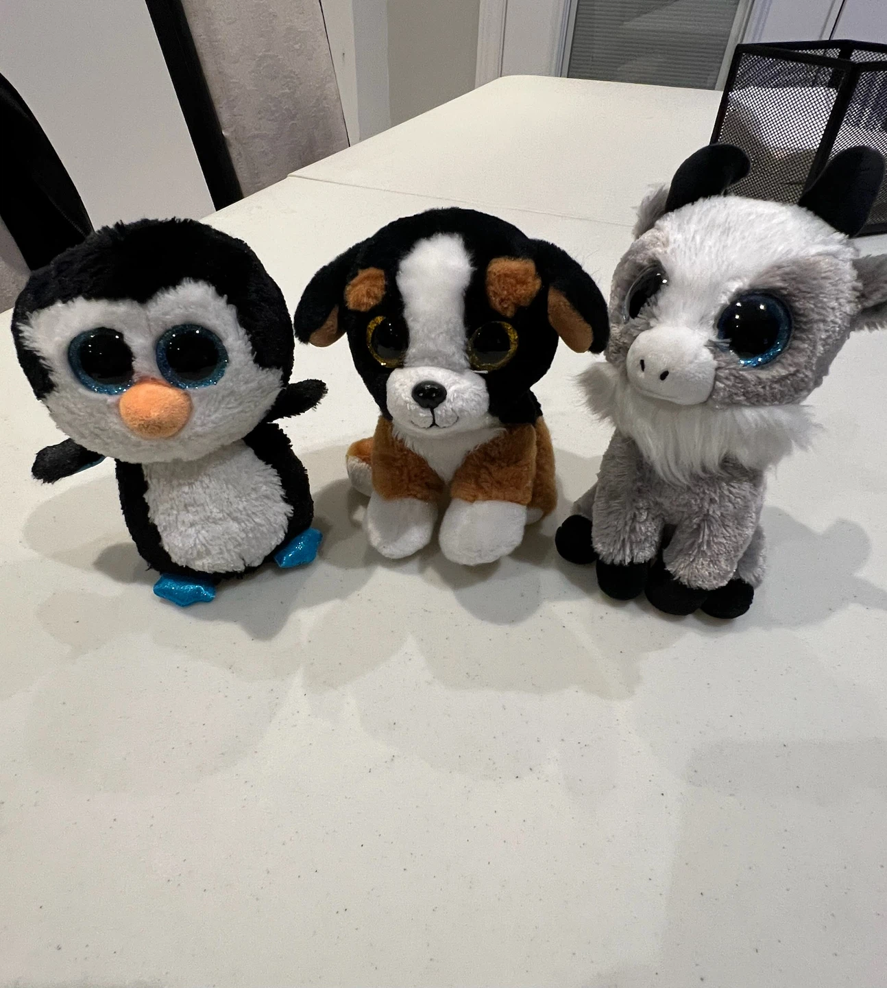 (3) Beanie Boos Plush Toys - Penguin, Dog, Goat - photo 4