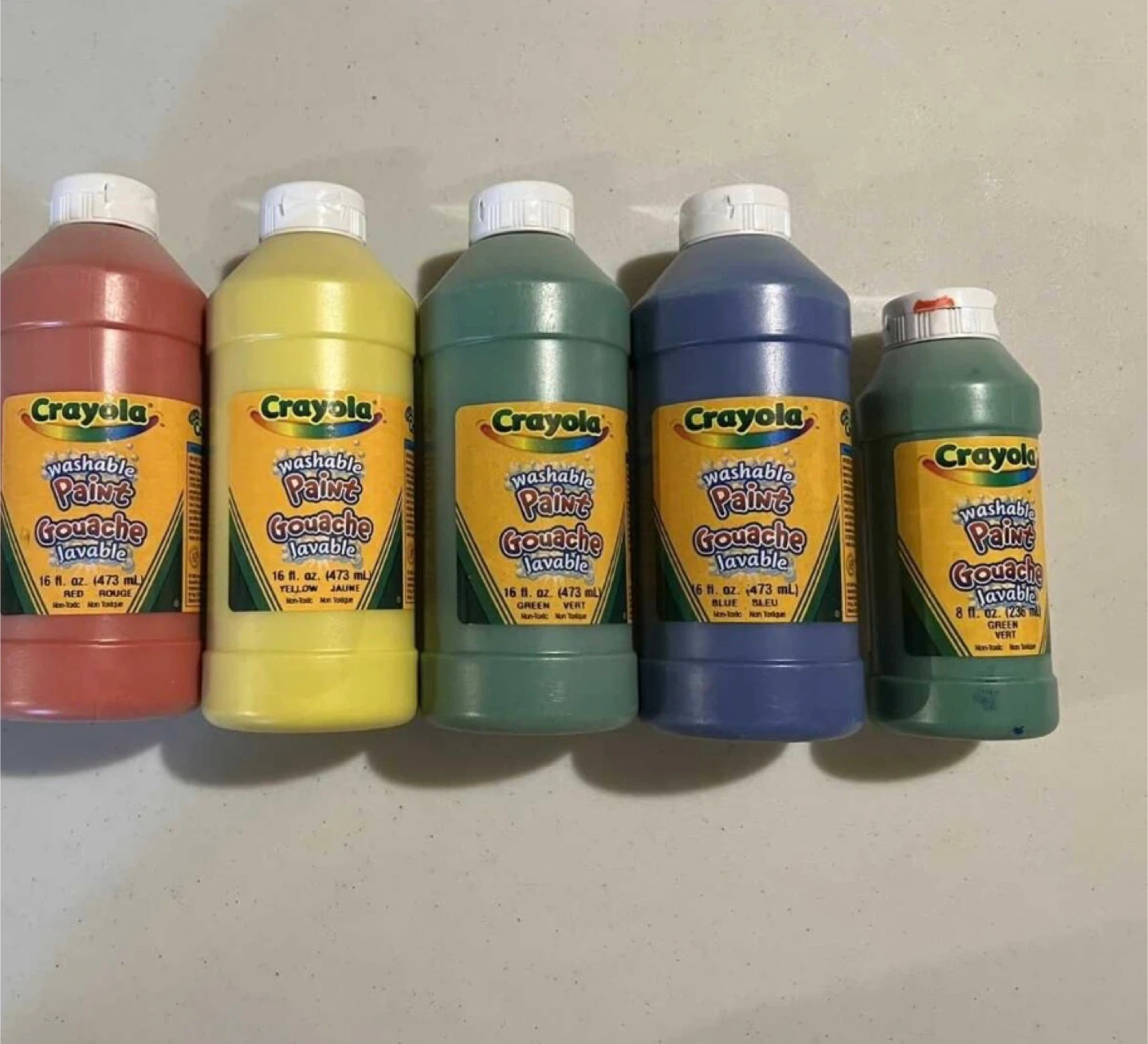 Crayola Washable Gouache Paint Set - Red, Yellow, Green, Blue
