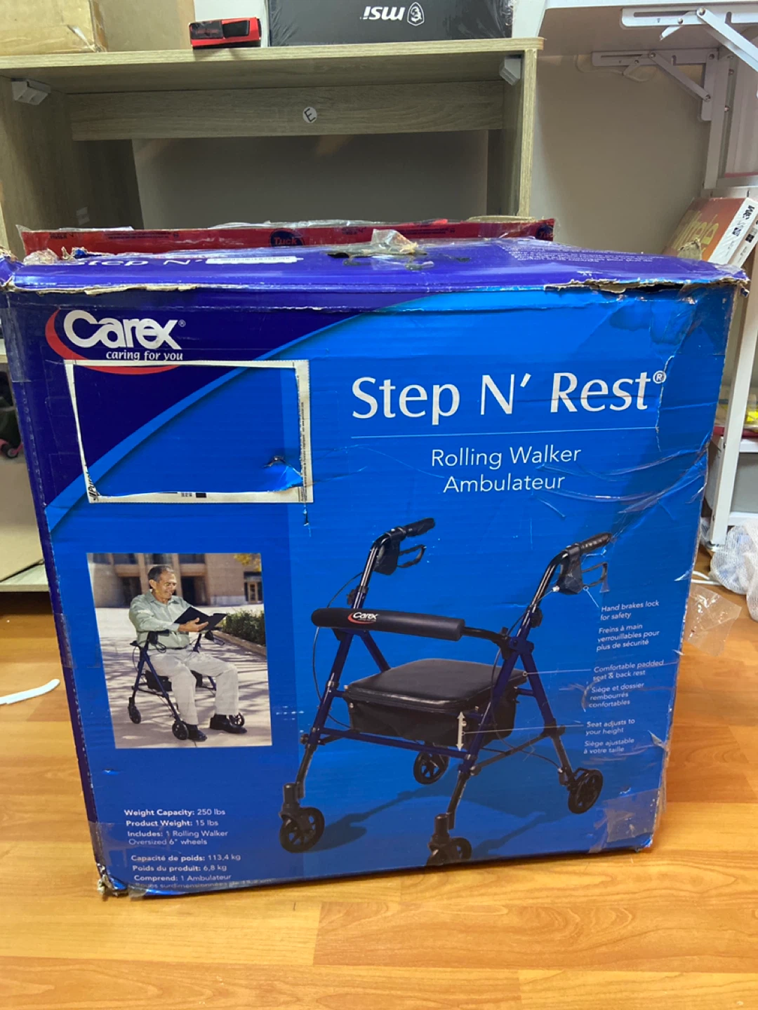 Carex Step N' Rest Rolling Walker