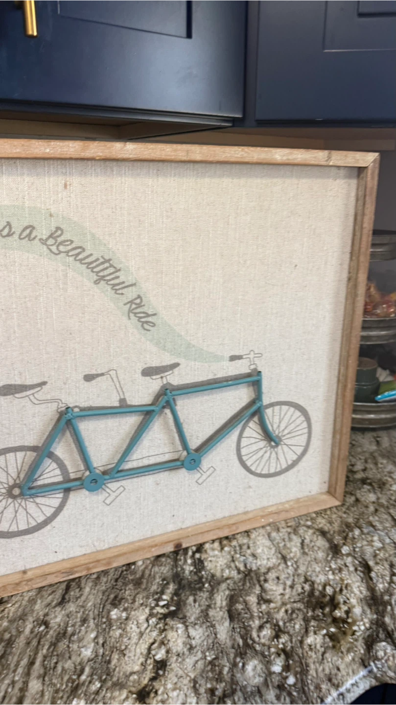 Life is a Beautiful Ride Tandem Bicycle Wall Art - photo 2