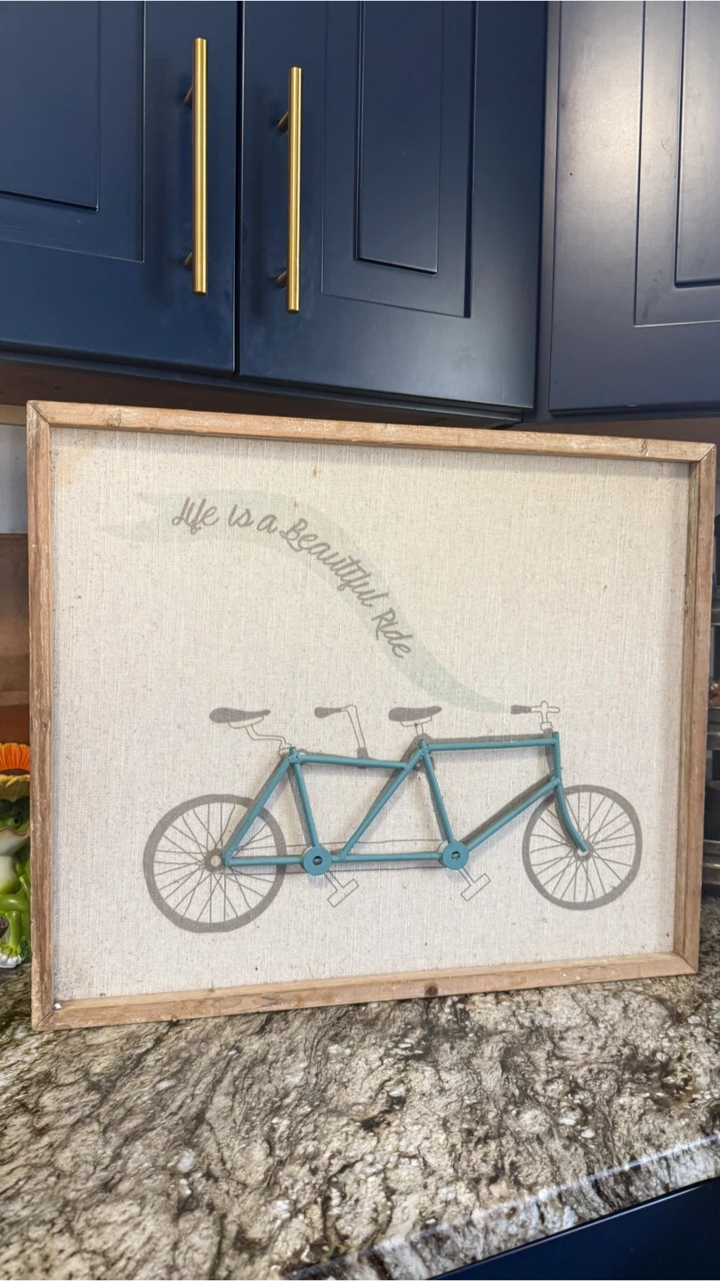 Life is a Beautiful Ride Tandem Bicycle Wall Art