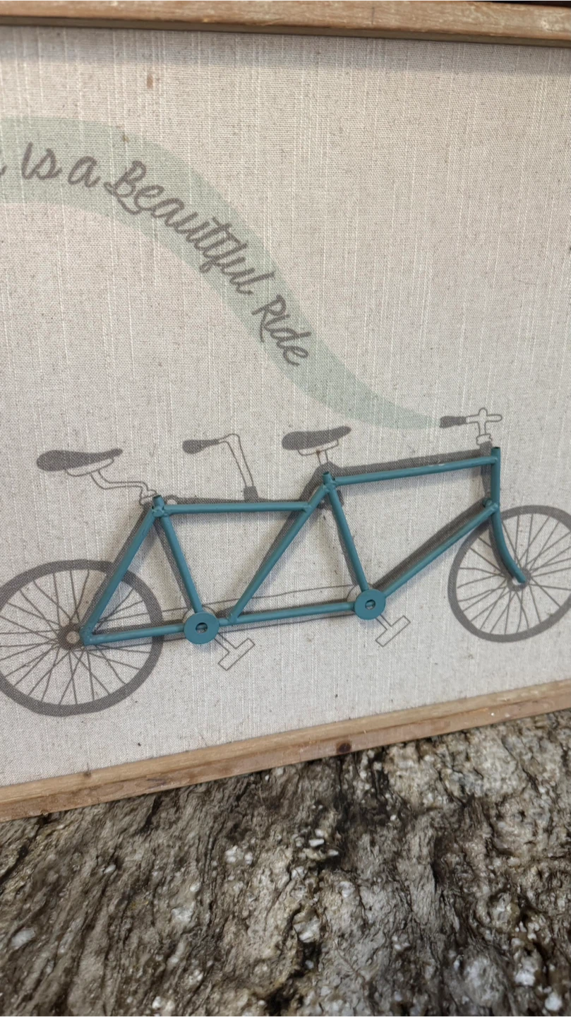Life is a Beautiful Ride Tandem Bicycle Wall Art - photo 4