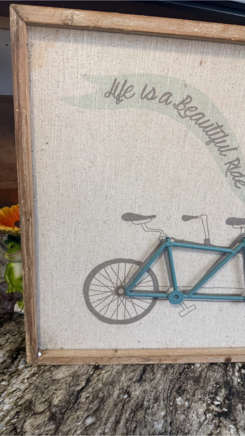 Life is a Beautiful Ride Tandem Bicycle Wall Art - photo 3