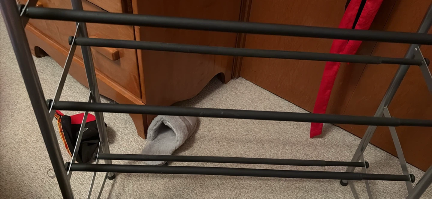Black Metal shoe rack