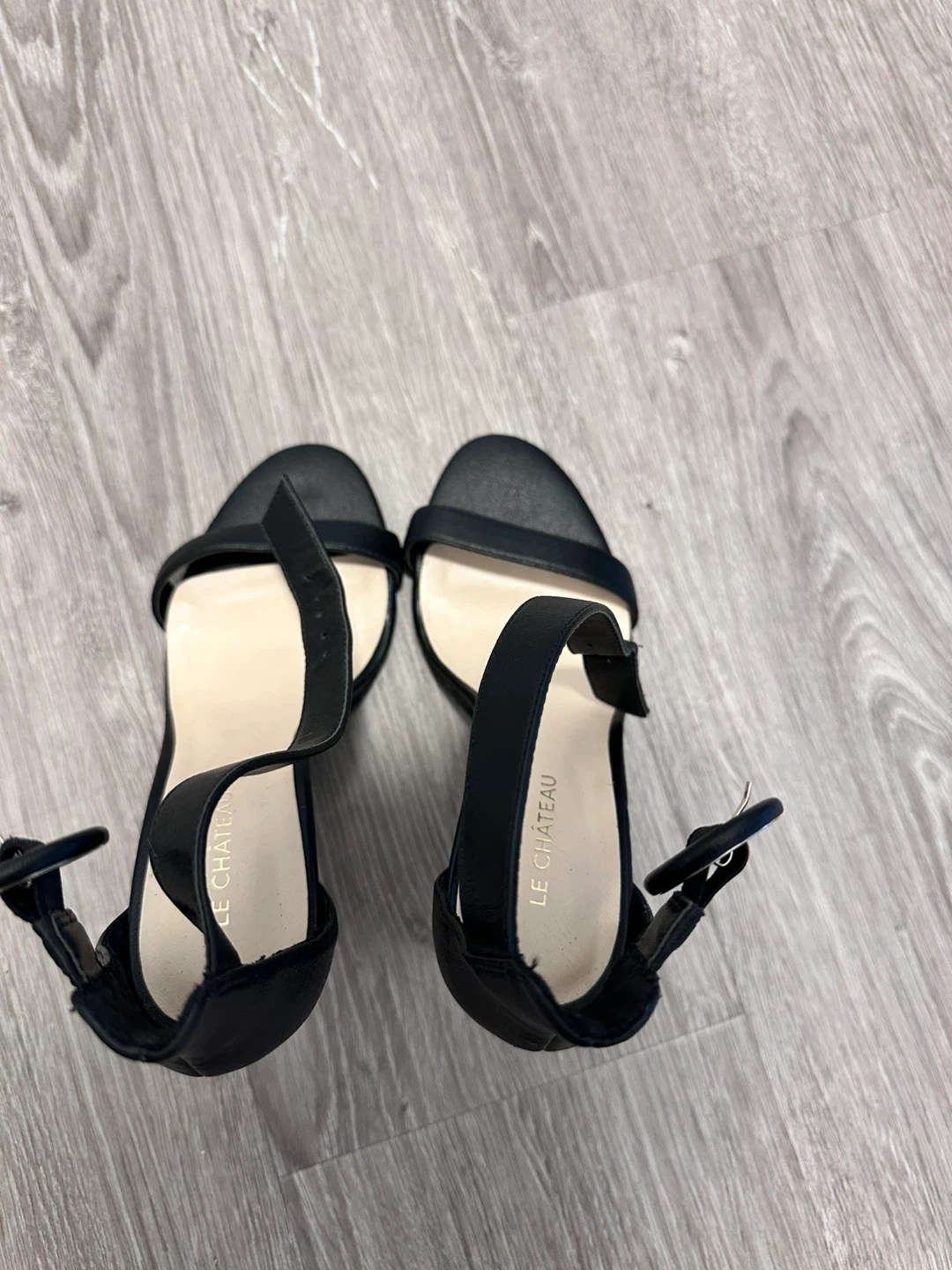 Le Château Black Ankle Strap Heels