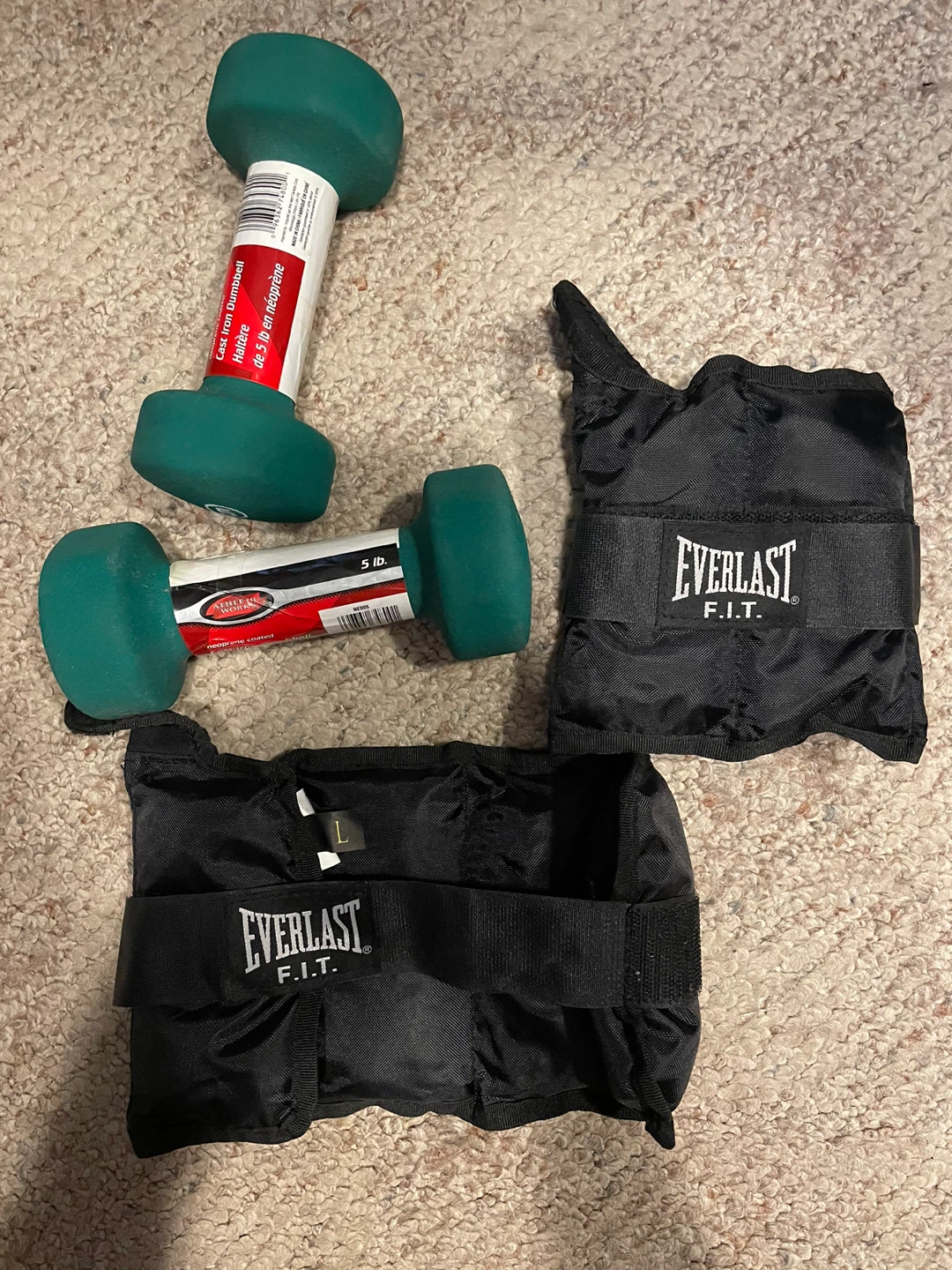 Everlast 5 lb Dumbbells and Ankle Weights Set