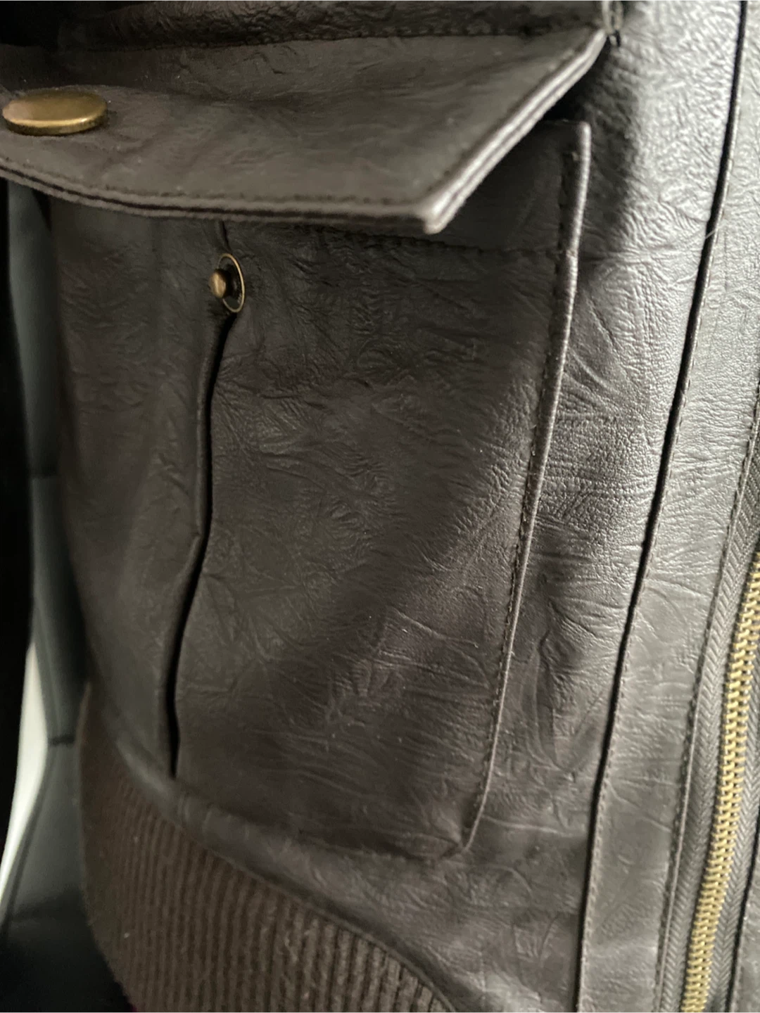 Two (2) Vegan Leather bomber style jackets - photo 4