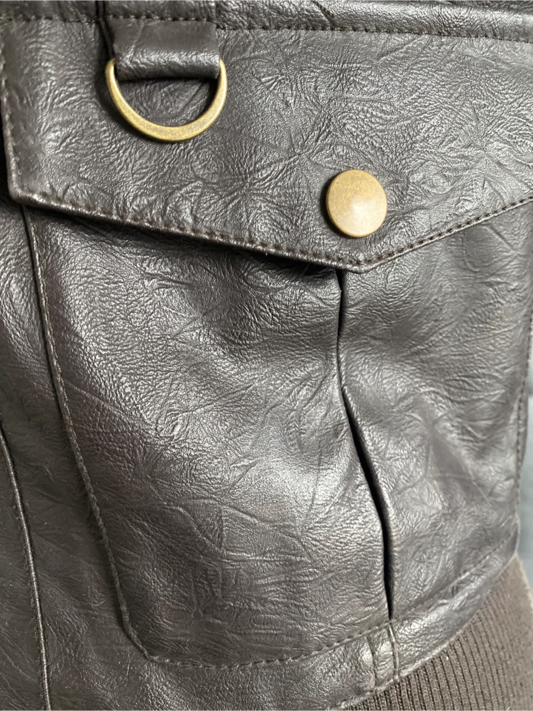 Two (2) Vegan Leather bomber style jackets - photo 5