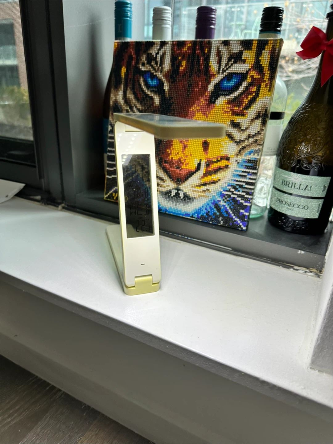 Portable LED Desk Lamp (Clock and Thermometer)