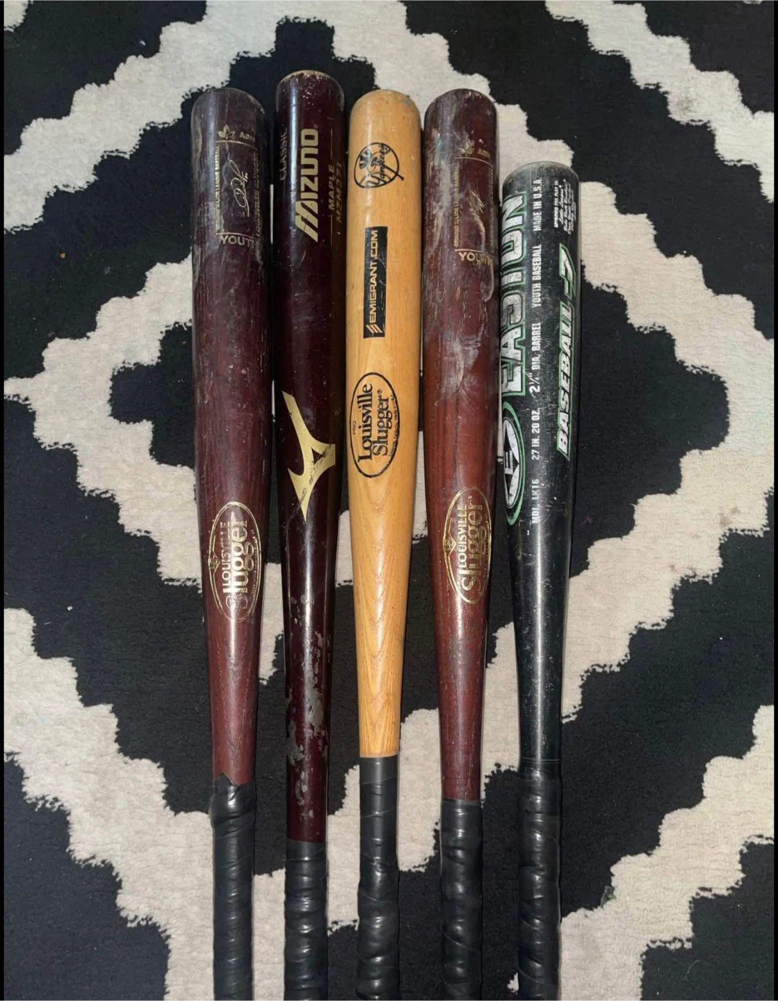 Lot of 5 Baseball Bats