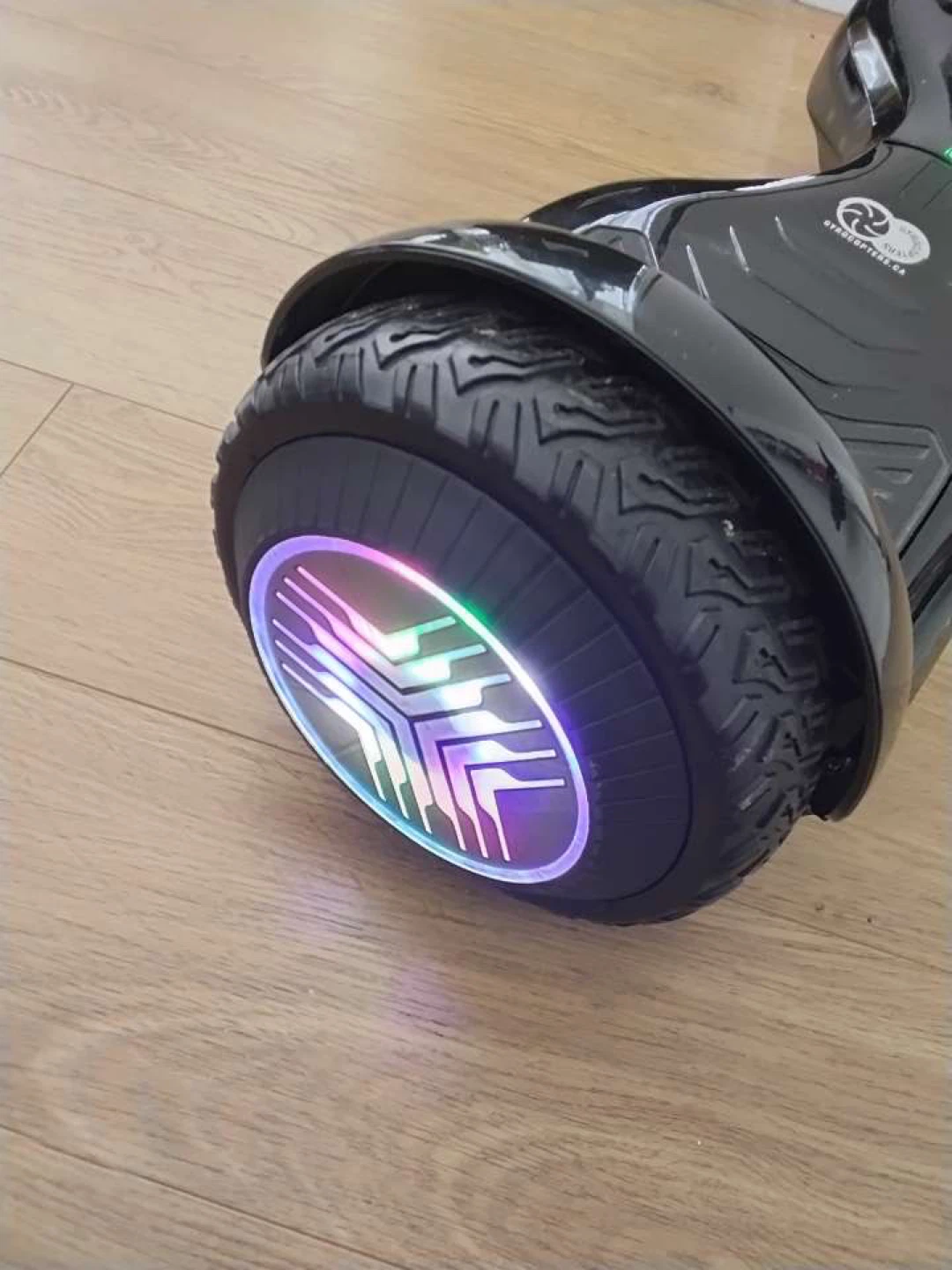 Black Hoverboard with LED Wheels - photo 3
