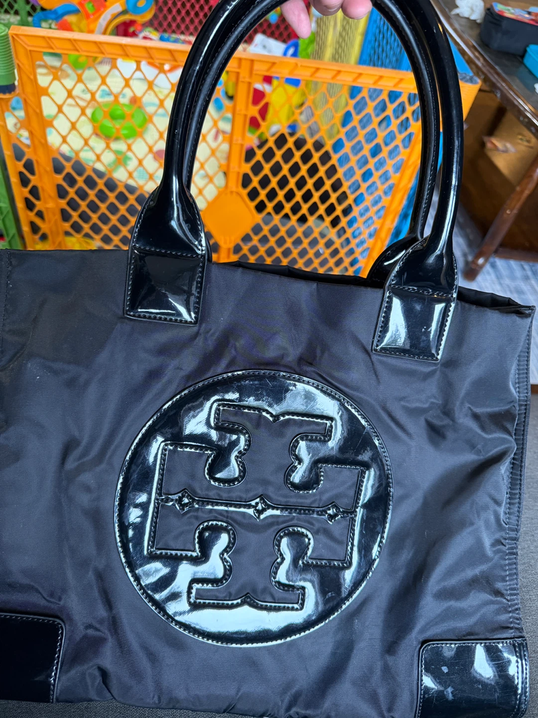 Tory Burch Black Nylon Tote Bag