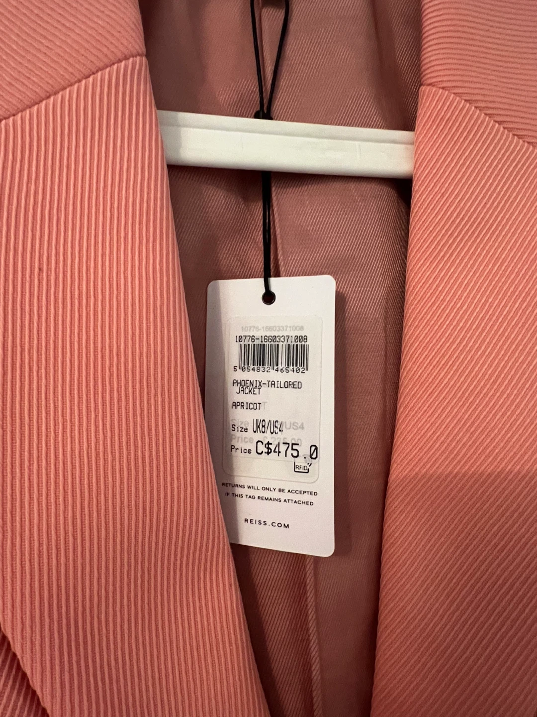 Reiss Phoenix Tailored Jacket - Apricot - photo 2