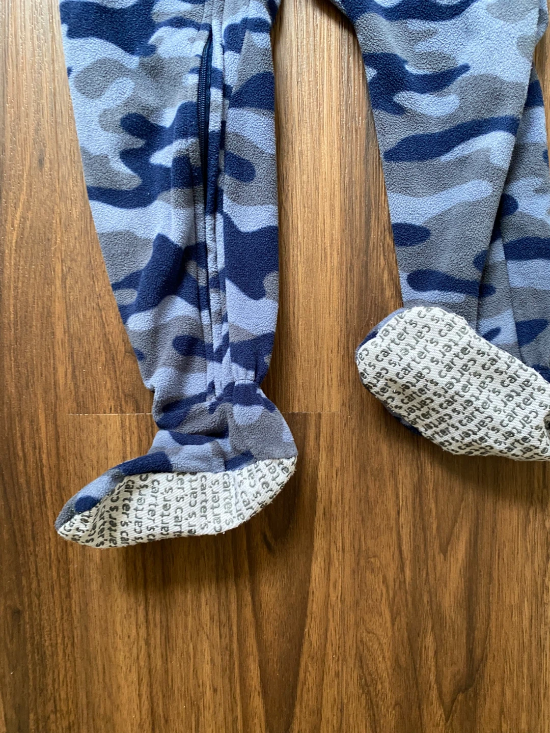 Carter's Blue Camo Bulldog Fleece Footed Pajamas 3T - photo 2
