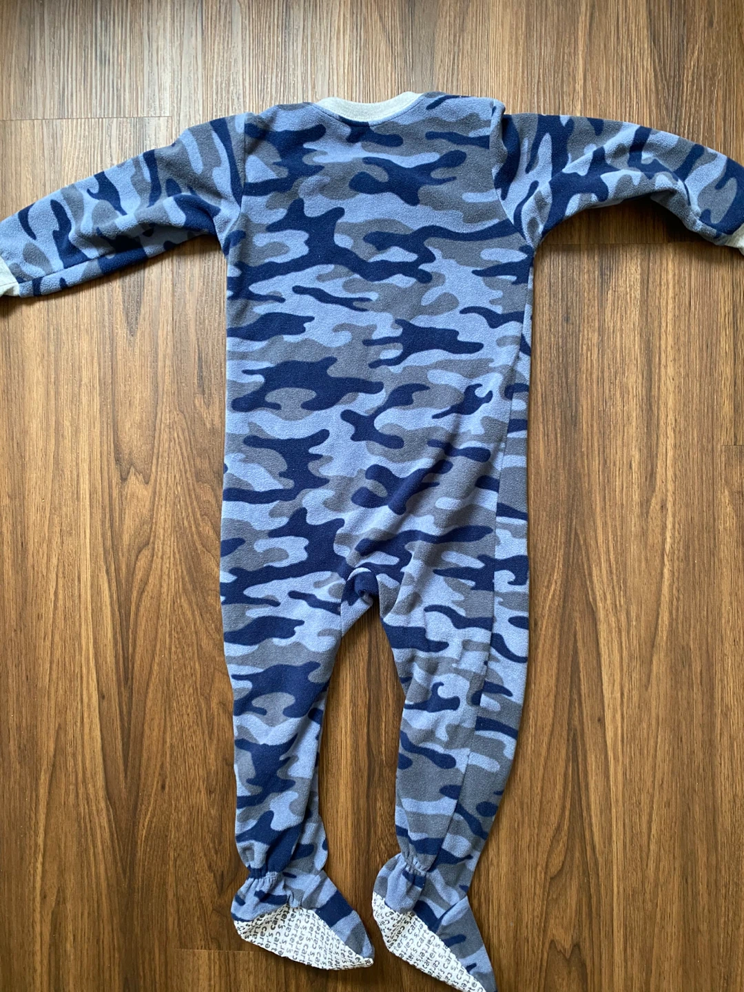 Carter's Blue Camo Bulldog Fleece Footed Pajamas 3T - photo 5