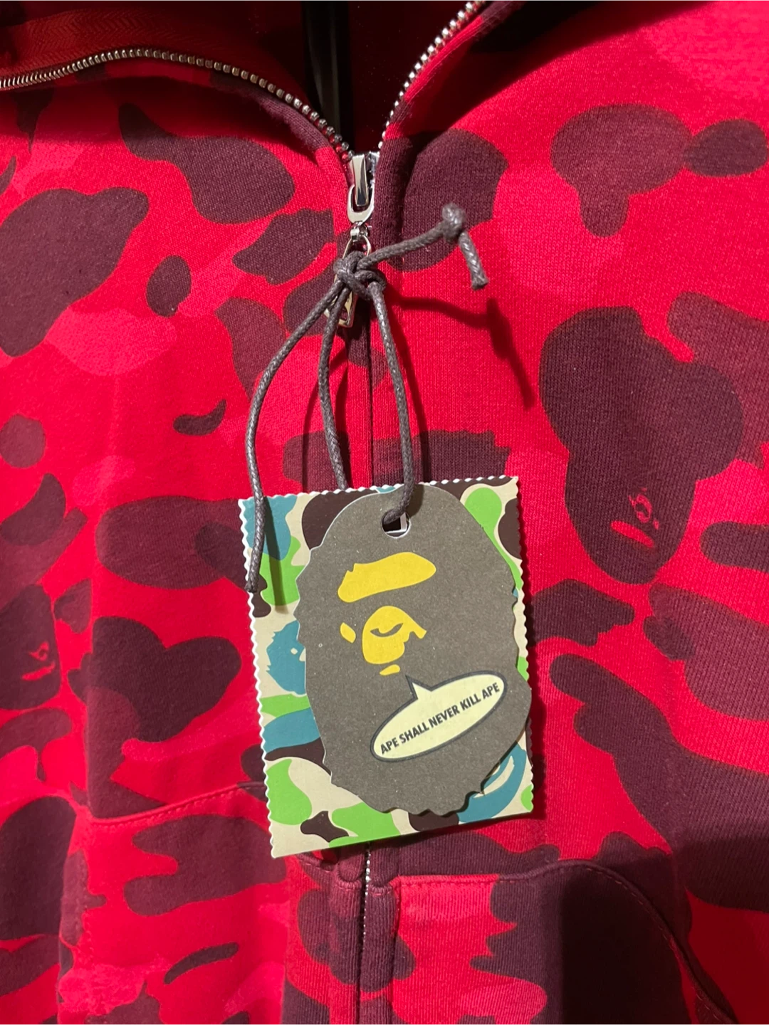 Designer Inspired - BAPE Red Camo Shark Full Zip Hoodie - photo 3