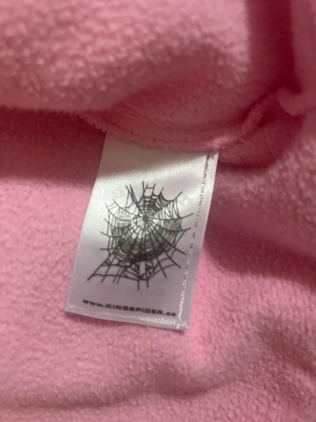 Unreleased sp5der hoodie pink rhinestone - photo 3
