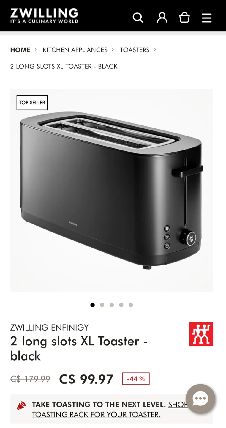 New Zwilling toaster