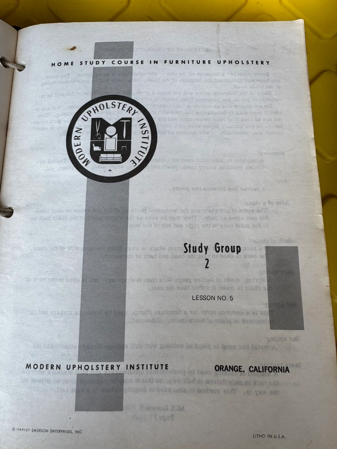 Vinyl Repair & Refinishing Manual and Upholstery Course Books - photo 5