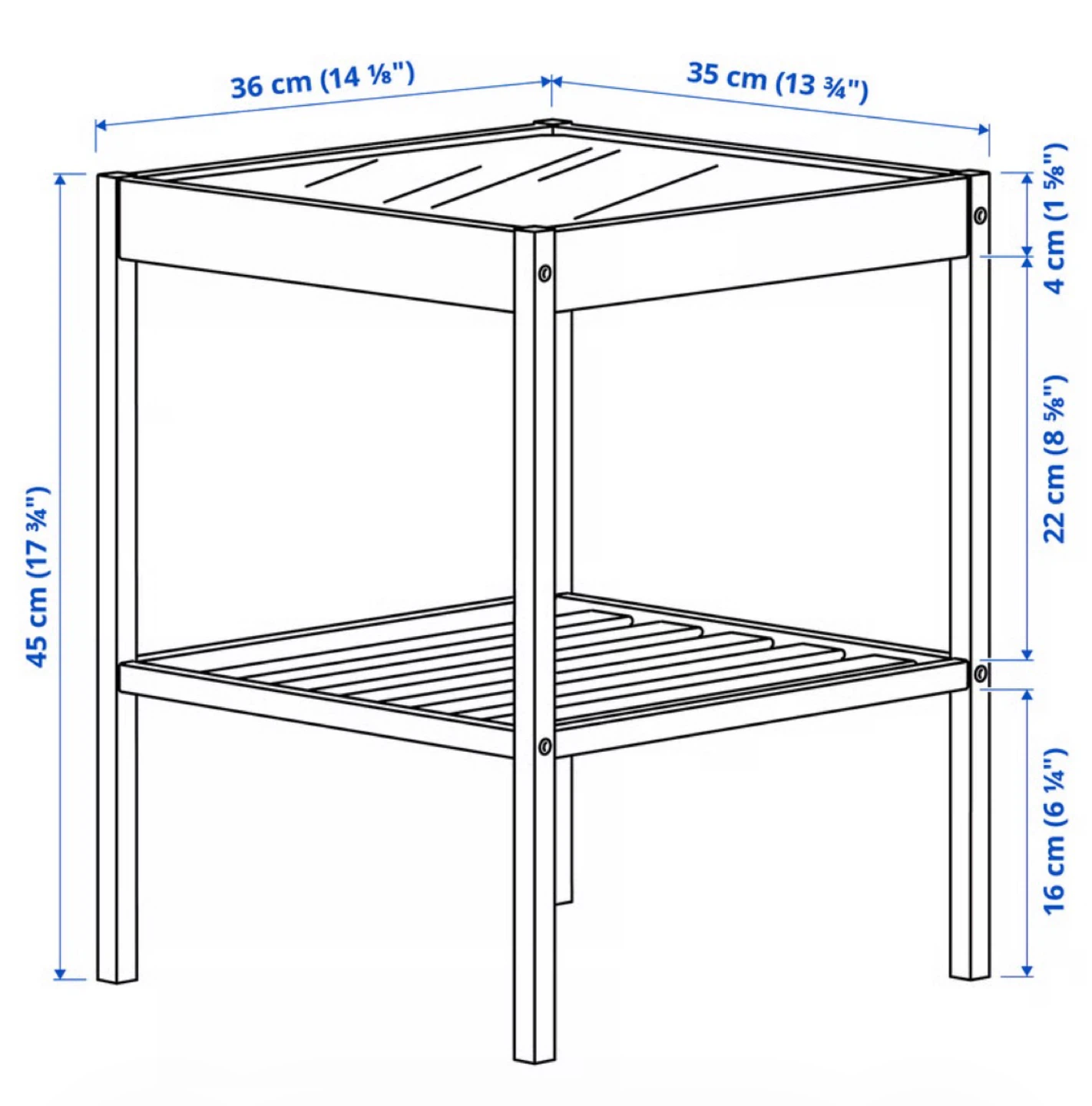 IKEA NESNA Bamboo Glass Side Tables - photo 3