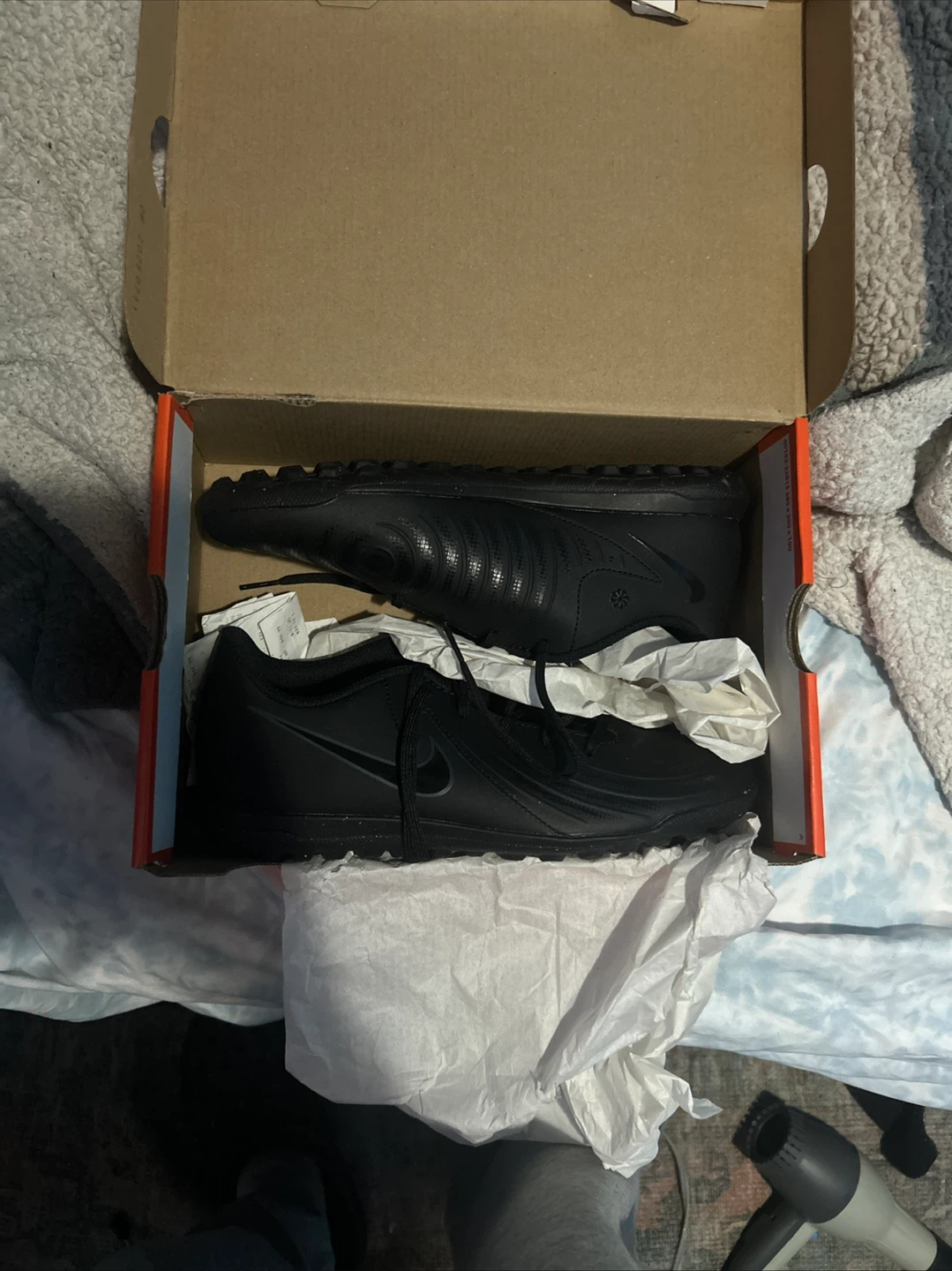 Nike Black Soccer Cleats in Box